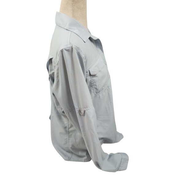 Columbia Performance Fishing Gear Lo Drag Long Sleeve Shirt Cirrus Grey Women L - Picture 7 of 12